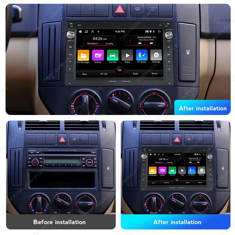 7” HD Car Radio For VW PASSAT B5 MK4 MK5 SHARAN Jetta Polo 9n TRANSPORT T5 CITI CHICO WIFI Multimedia Carplay Head Unit