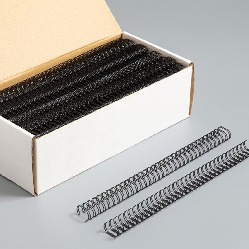 100Pcs Professional Binding Rings Heavy Duty Metal Binding Coils for Office School Supply 23 Holes 24 Holes OR 34 Holes