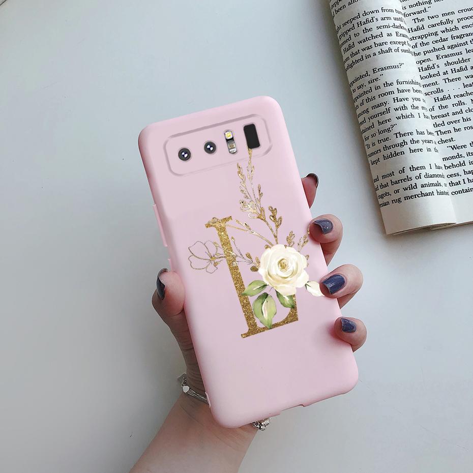 For Samsung Galaxy Note 8 Case SM-N950F Cute Letters Coque Soft Silicone Phone Case For Samsung Note 8 Note8 Cover Fundas Bumper