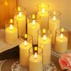 1/6pcs LED Flameless Electric Candles Lights Creative Led Tea Lamp Warm White Flickering Candles Tealight For Wedding Christmas