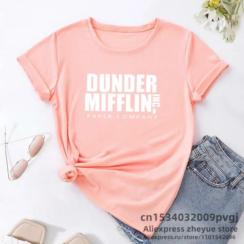 

The Office Dunder Mifflin T-Shirt Women Men Movie T Shirt Csual Letter Print Tee Shirt Femme Unisex Streetwear 3XL