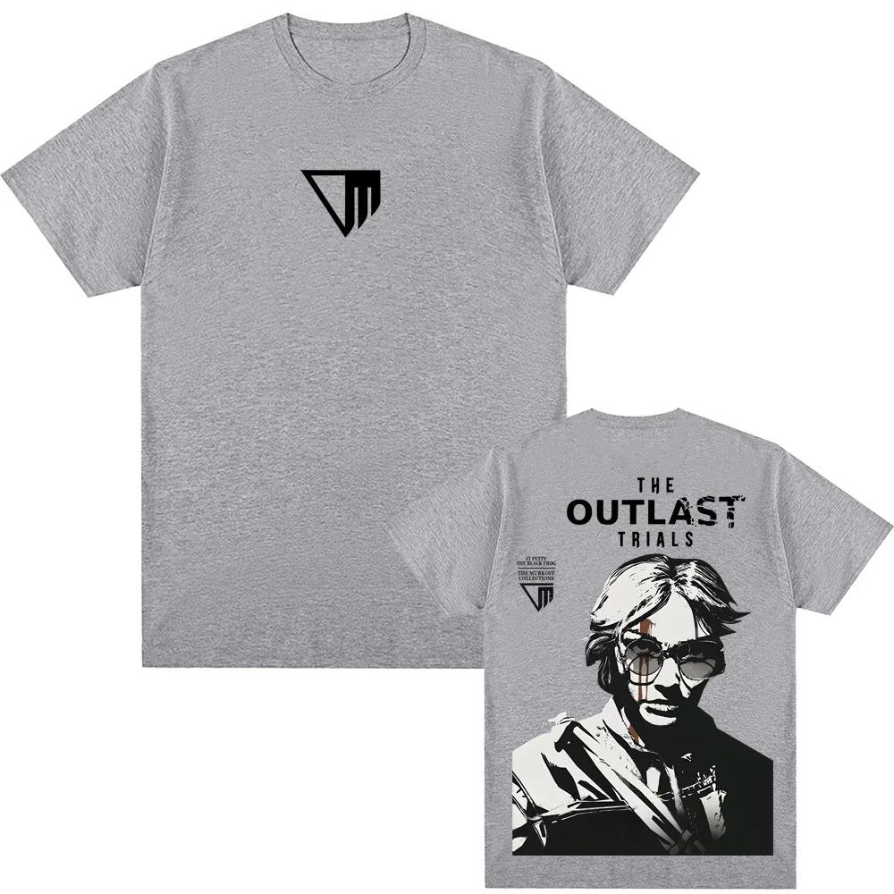 Horror Theme Game The Outlast Trials Logo Graphic Print TShirt Men Women Summer Cotton Comfortable HighQuality Oversize New Tee