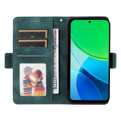 For Vivo Y29 5G/Y19s 4G Case PU Leather Phone Cover Rhombus Starry Imprinted