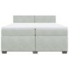 Maison Exclusive - Sommier à lattes de lit et matelas Gris clair 200x200cm Velours