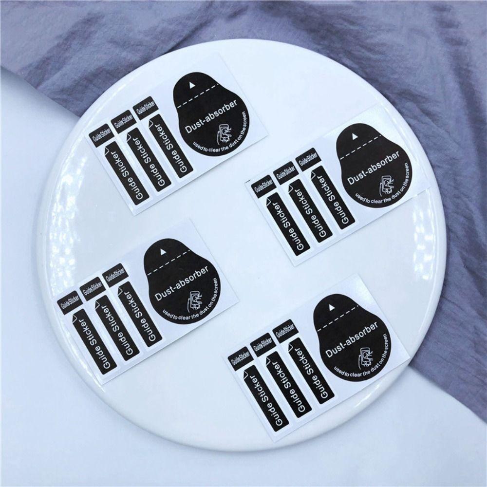 50 Stück Reinigungstablette Bildschirmentstaubungsaufkleber PVC LCD-Führungsfolie Gehärtetes Glas