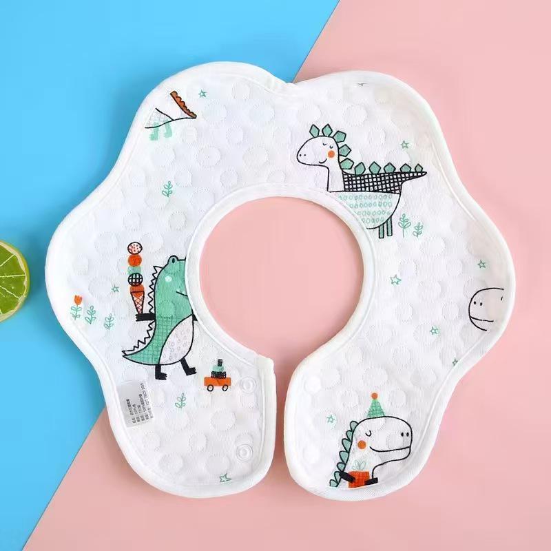 Haklappar: Sexlagers gasväv bomull, Vattentät, Blommönster för barn och spädbarn, Föräldra-nödvändigheter