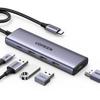 Ugreen CM511 Multifunctional 5-in-1 USB-C Hub with PD, HDMI & Triple USB-A 3.0 Ports, Gray