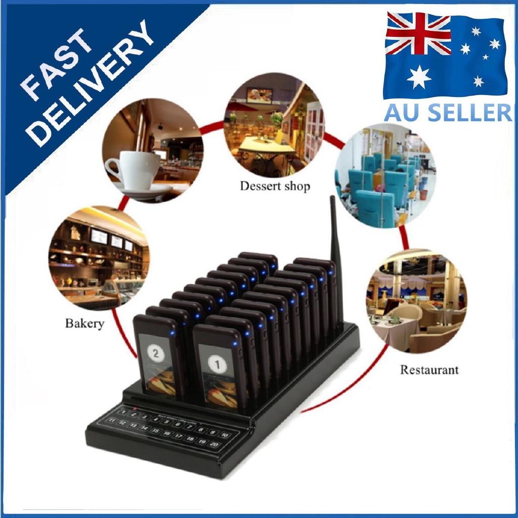 20Pcs Wireless Restaurant Coaster Pager Guest Call Paging Queuing Calling System New