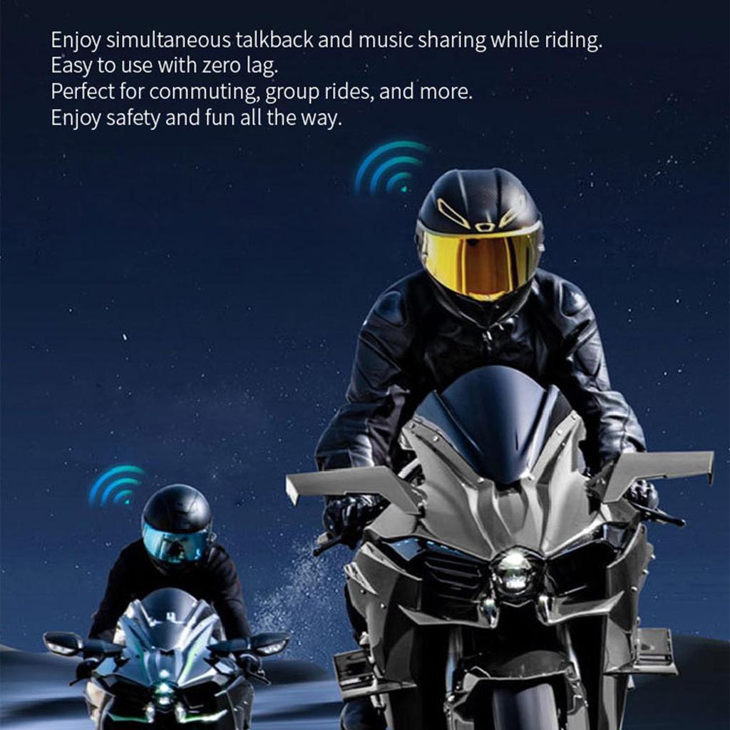 Motorrad-Headset Doppellautsprecher Kabellose Helm-Kopfhörer Radfahrer-Kommunikations-Kopfhörer für den täglichen Arbeitsweg und Reisen
