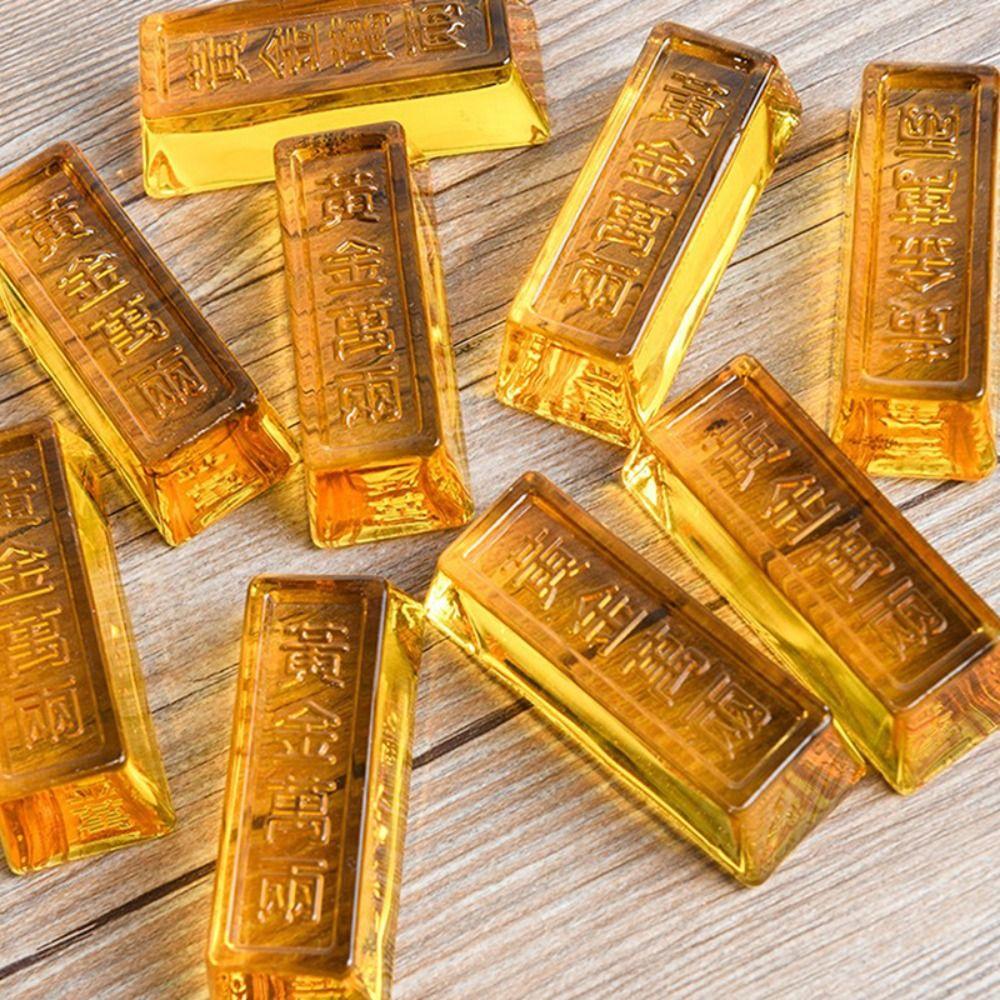 Topaz Gold Bar Home Decoration Home Opening Crystal Arts and Crafts Gifts Simulation Gold Bars Ornament Housewarming Gifts