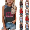 Girls Kids Summer Crewneck Sleeveless Shirts Tank Tops Independence Day