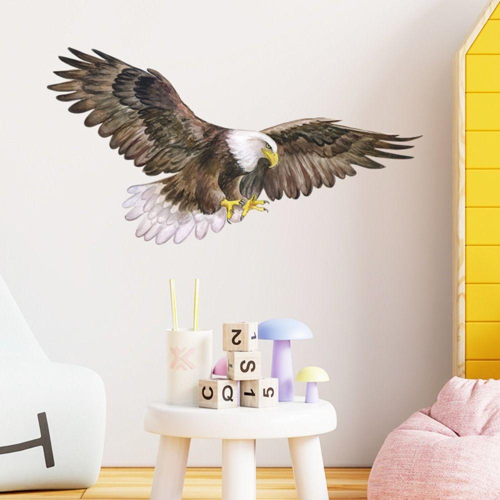 Removable Bald Eagle Wall Stickers Vinyl Peel and Stick Bird Animal Wall Decals  Living Room