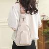 Sling Bag Chest Backpack Vintage Minimalist PU Multiple Pockets Adjustable Shoulder Bag for Women Beach Date Running