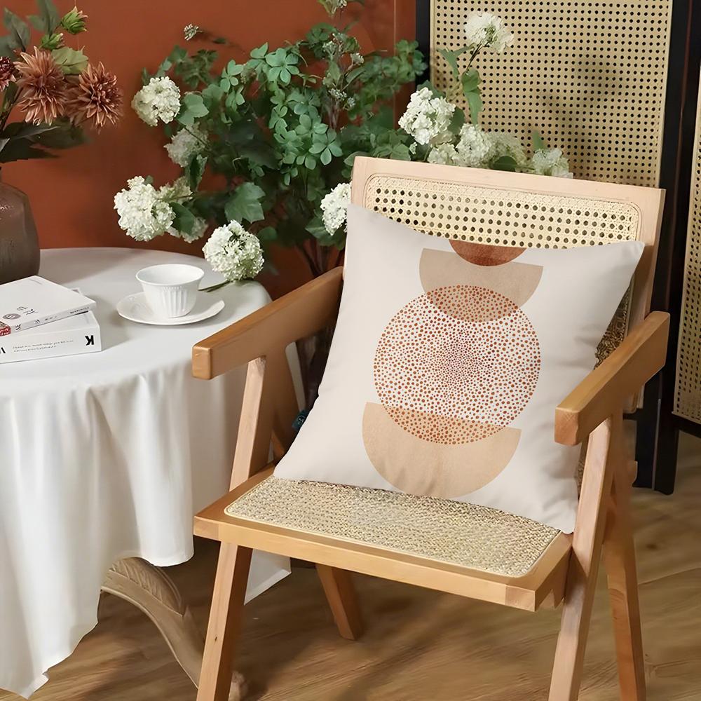 Boho Matisse Coral Lines Cushion Cover Silky Short Plush Invisible Zipper Dustproof Sofa Pillow Case for Home Decor