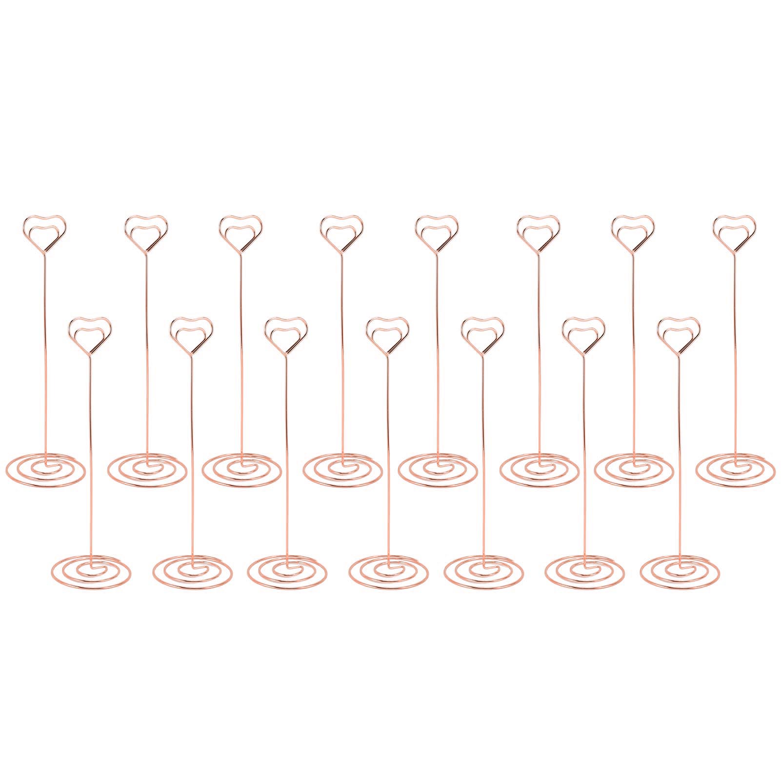 

15 шт. держатель для номера стола 22 см в форме сердца из железной проволоки подставка для фотографий для свадебных заметок роза розового золота