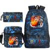 Peripheral Student Schoolbag Three-Piece Set, Youth Backpack, Shoulder Bag, Pencil Case