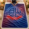 Flannel BlanketBolton Wanderers FC Warm Soft Throw Blanket for Indoor Sofa Bed Living Room Use