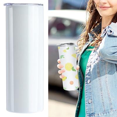 1 Set 20oz Thermal Cup Leak-proof Sublimation Tumbler Stainless Steel Insulated Cup with Straw for Travel Home