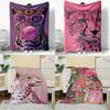 Pretty Leopard Throw Blankets for Women Witch Flannel Fleece Blankets for Couch Sofa Bed Chair Decor Wild Animals Floral