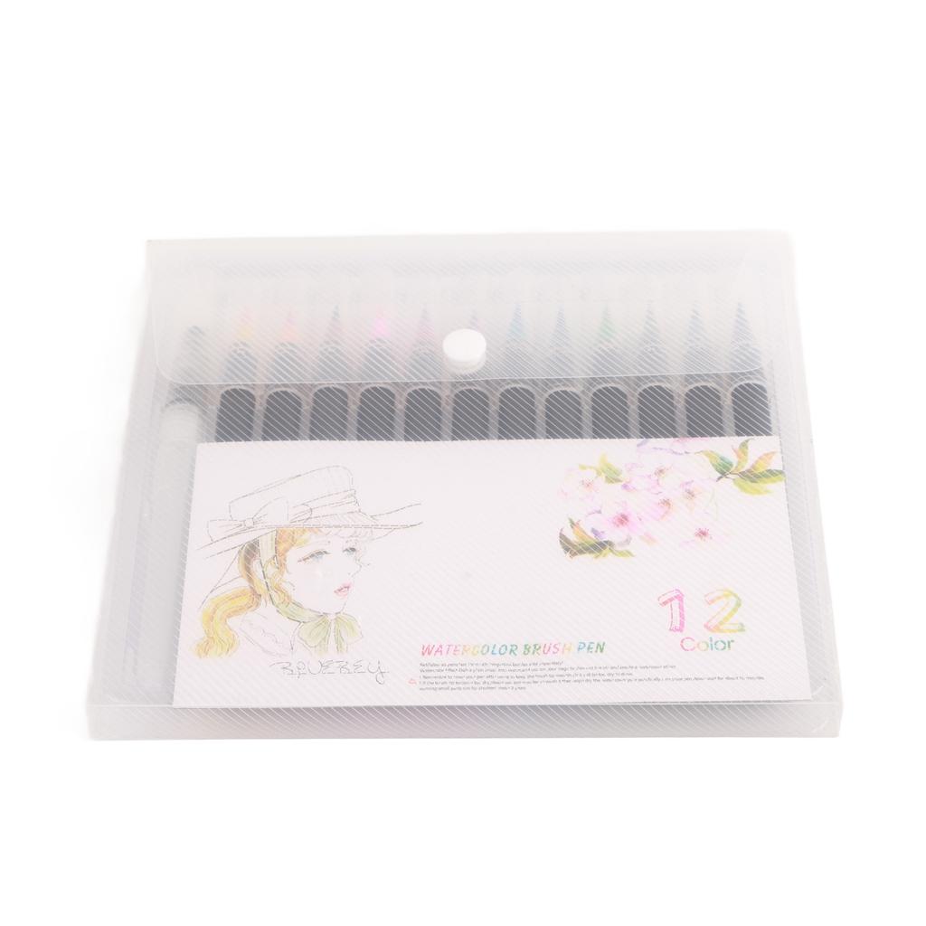 12 Stück Aquarellstift-Set 12 Farben Weiche Spitze Leicht zu kolorieren Hitzebeständig Wasserfarbpinselstifte
