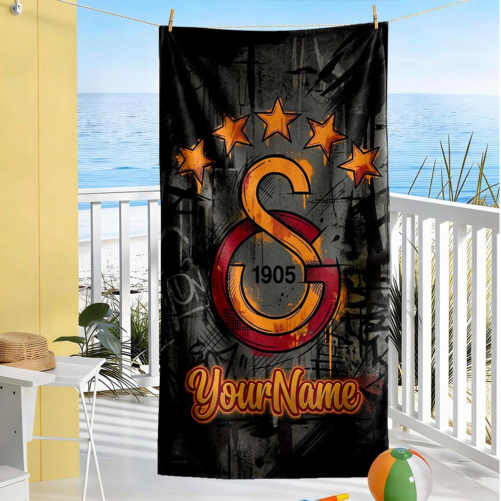 Galatasaray Personalized Name Beach Towel Soft Durable Quick-Dry Portable for SwimmingBeachCamping Travel Beach AccessoriesGym