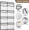 5 Pocket Hanging Storage Organizer for Towels Toiletries Door Over Cabinet Organizer Wall Mount Closet Storage Bag with Hooks