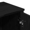 Makeup Table with Shelf Black Oak Effect 86.5 x 35 x 136 cm