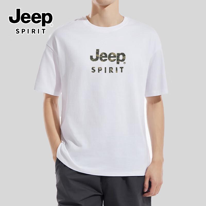 JEEP SPIRIT Men's Heavyweight Cotton Short Sleeve T-Shirt