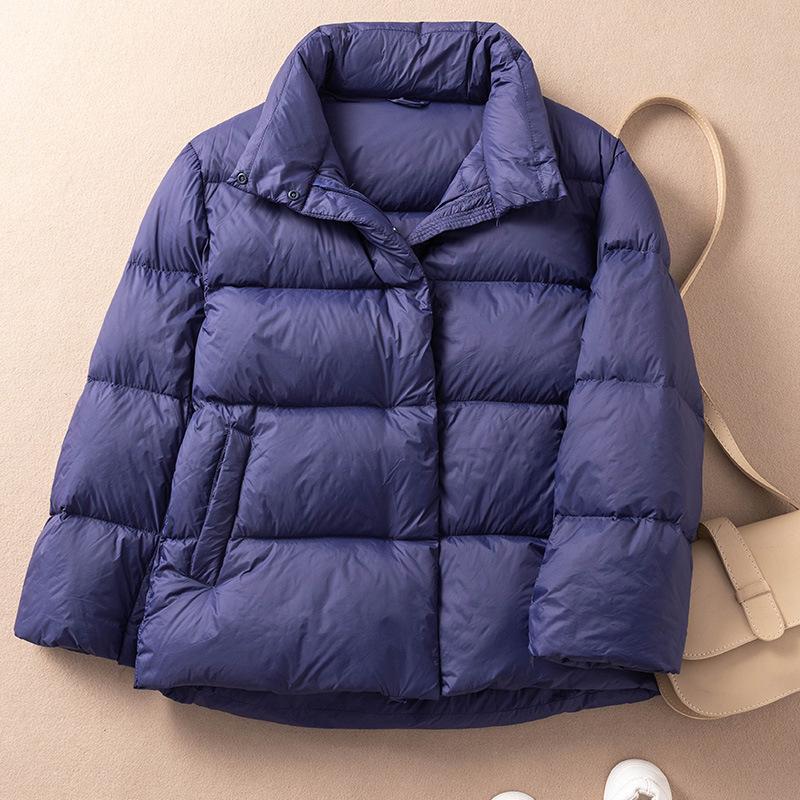 Fashion Short White Down Bread Keep Warm Women Down Jackets Korean Thicken Lightweight Down Parkas