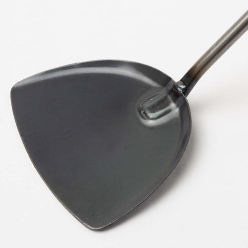 Endo Shoji Wakabayashi Kogyo Iron Chinese Spatula, Silver, Small, Spatula Length 85mm x Spatula Width 105mm x Handle Length 335mm