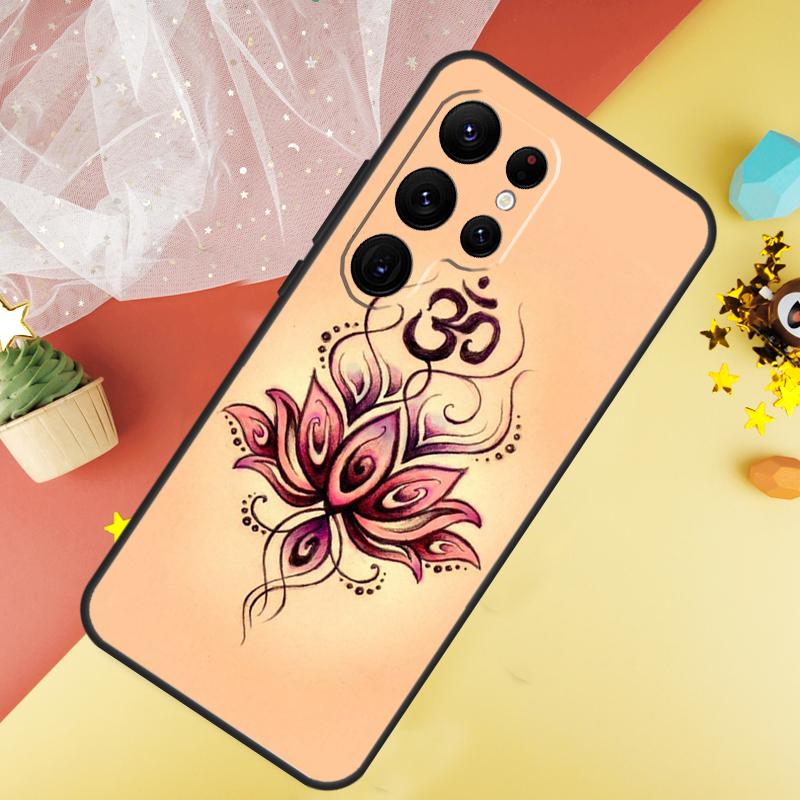 OM Yoga GOA Zen Symbol Phone Case For Samsung Galaxy S26 S25 Ultra S23 FE S21 S20 S22 S24 Ultra S10 Plus Cover Coque