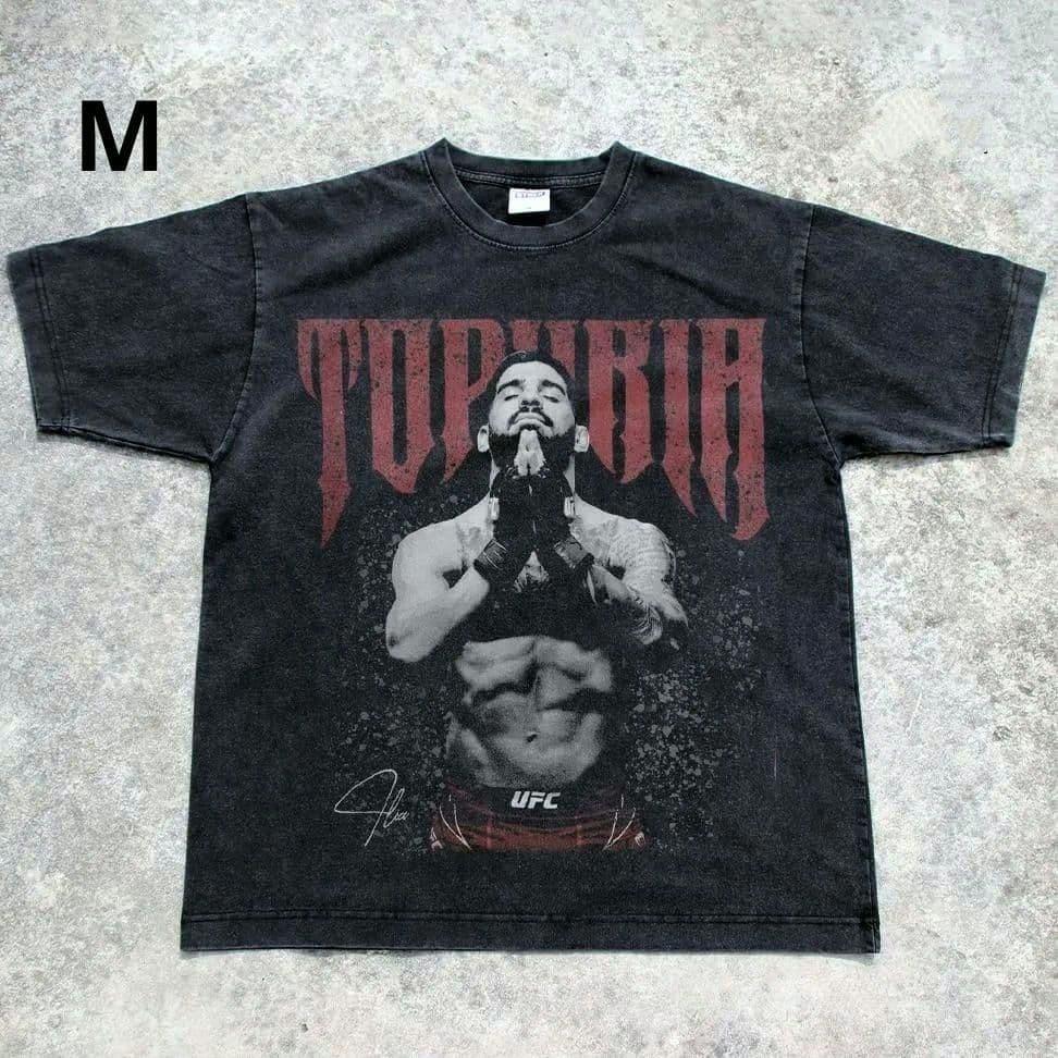 Martial Arts Ilia Topuria UFC Short Sleeve T- Vintage Finish M Unisex T-Shirt XXL