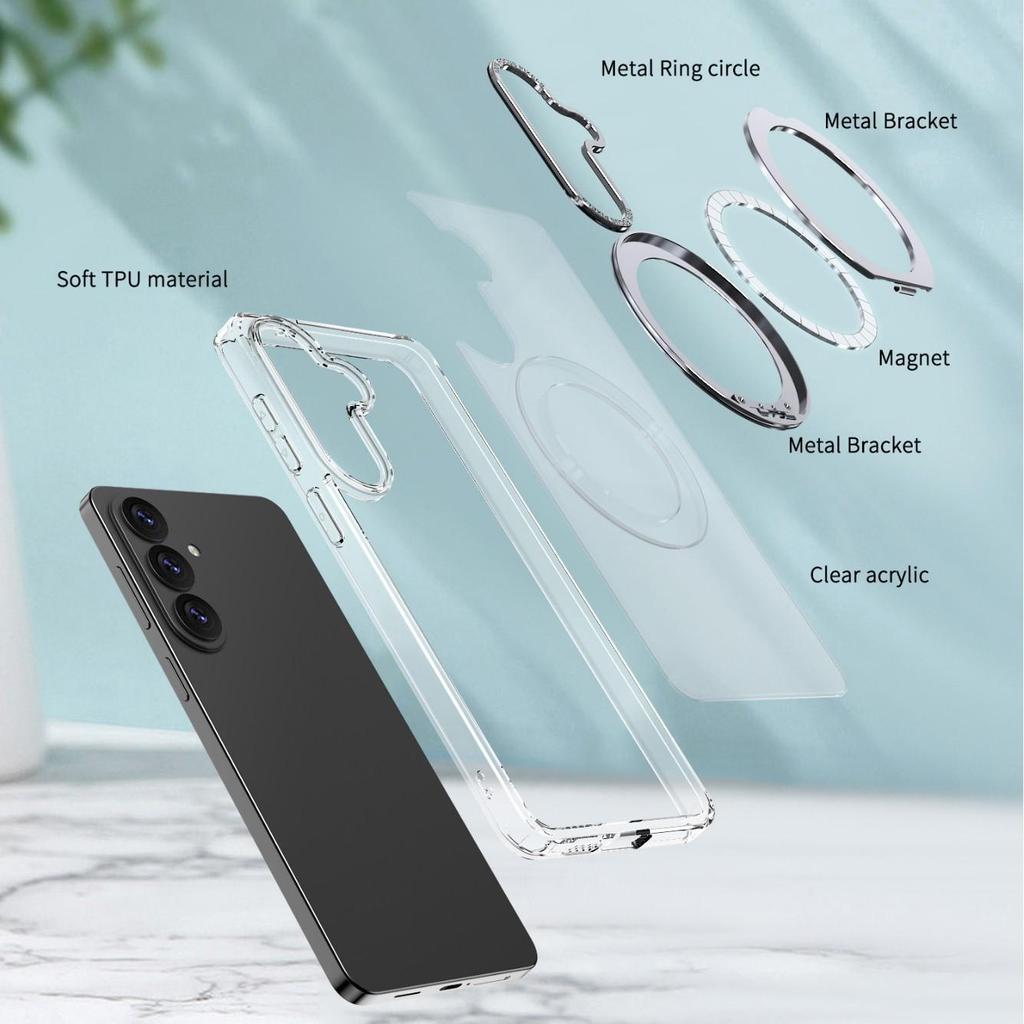 Samsung S26 Ultra Telefoonhoesje met 360 Draaibare Standaard - Valbestendig Beschermhoesje voor S25/S24 Plus