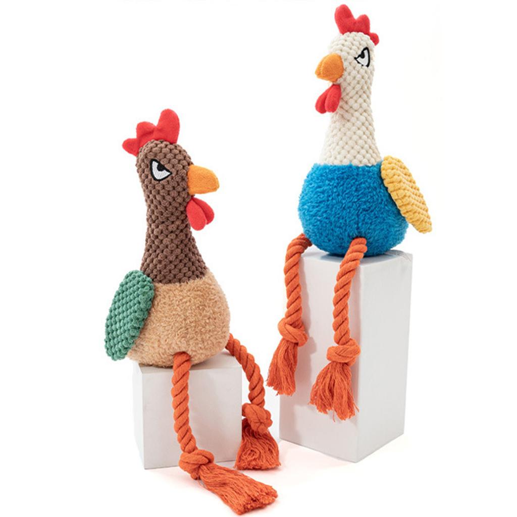 Interactive Plush Squeaky Toy, Chicken-shaped, Suitable For All Dogs As A Teething And Chewing Toy
