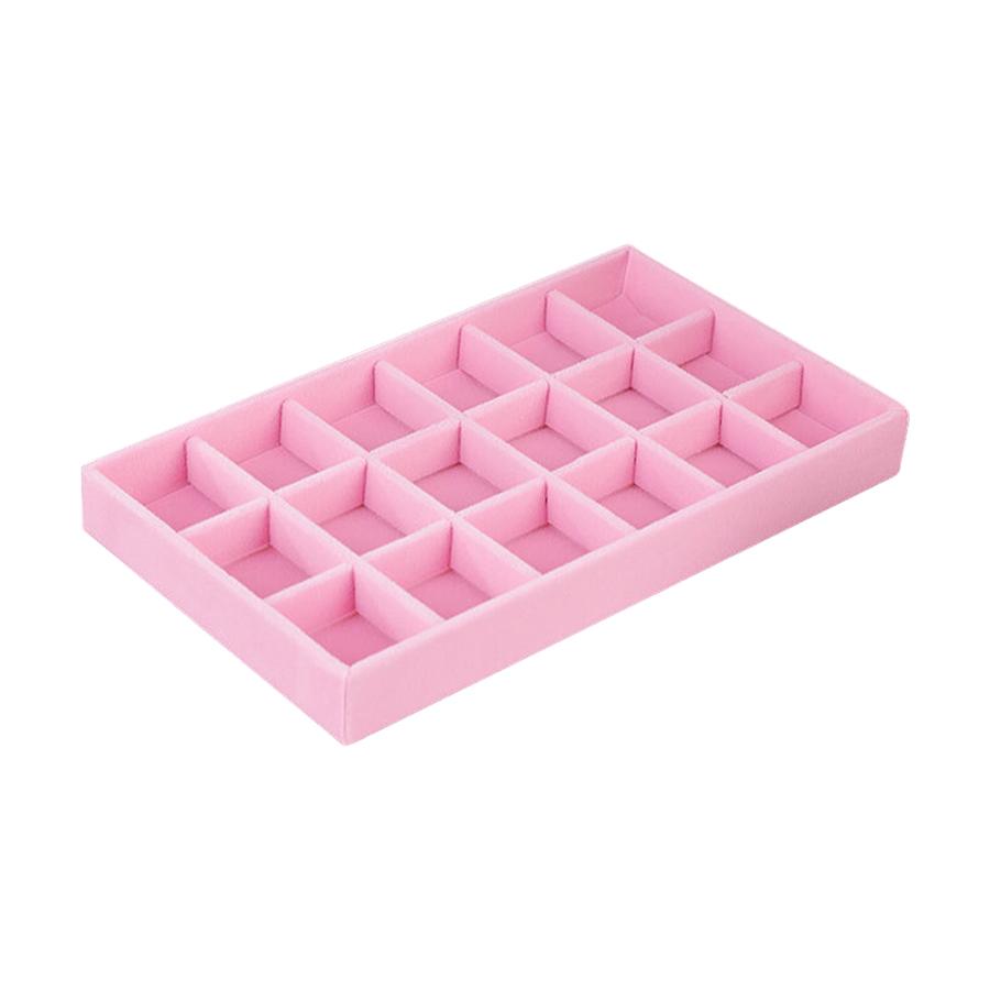 1PC, Flocking Jewelry Box Jewelry Tray, Color: Pink