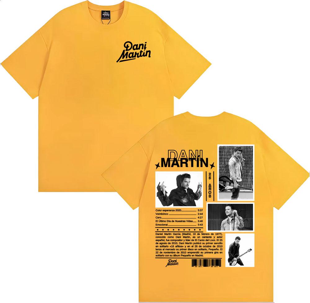 Rapper Dani Martin 25 Años Album Cover Graphic T Shirts Unisex Women Fashion Hip Hop Street Tshirt Cotton Casual Oversized T Shirt