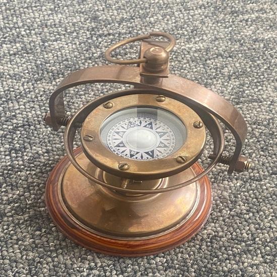 14 Cm Brass Theodolite Compass Survey Transit Telescope Gift