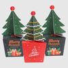 WTEMPO Xmas Christmas Tree Gift Boxes Festive Mini Presents Packaging Boxes DIY Foldable Empty Paper Boxes Perfect for Party Celebrations Decorations