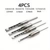 4pcs Square Hole Drill Chisel Extension Saw Woodworking Tools Carving Square&Rectangular Grooves for Woodworking Production