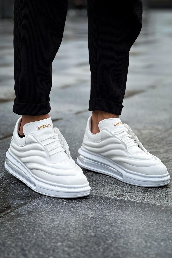 Chekich H Neue Kollektion CH299 Sollievo Herrenschuh Weiß Schwarz Braun Hellbraun