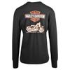 Harley-Davidson Men's T-Shirt Black Motorcycle Logo Print Long Sleeve