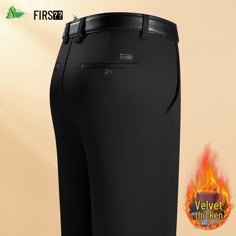 

FIRS Men s Fleece-Lined Straight-Leg Casual Business Pants 38