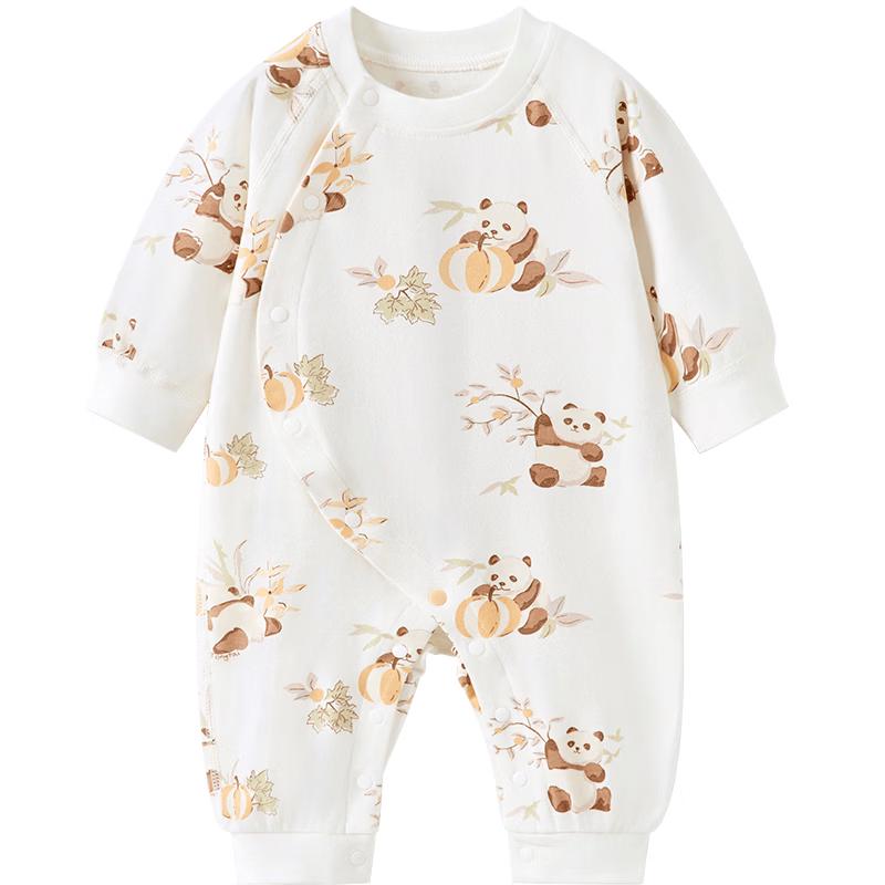 Tongtai Pure Cotton Newborn Spring Autumn Long-Sleeve Romper