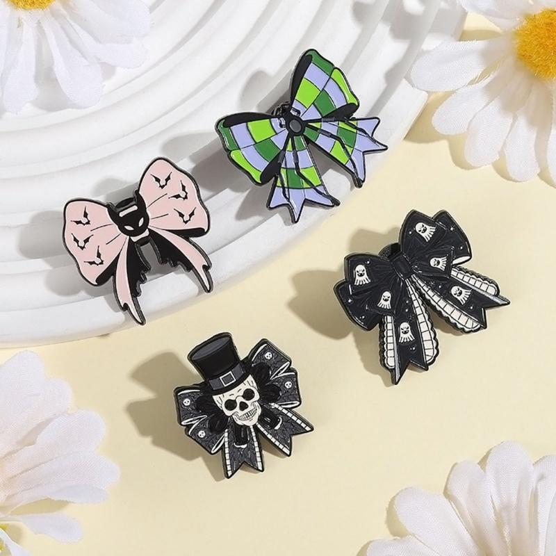 Spooky Bat Specters Enamel Pin Brooch For Halloween Costume Accessories Gothic Jewelry Gift For Friends