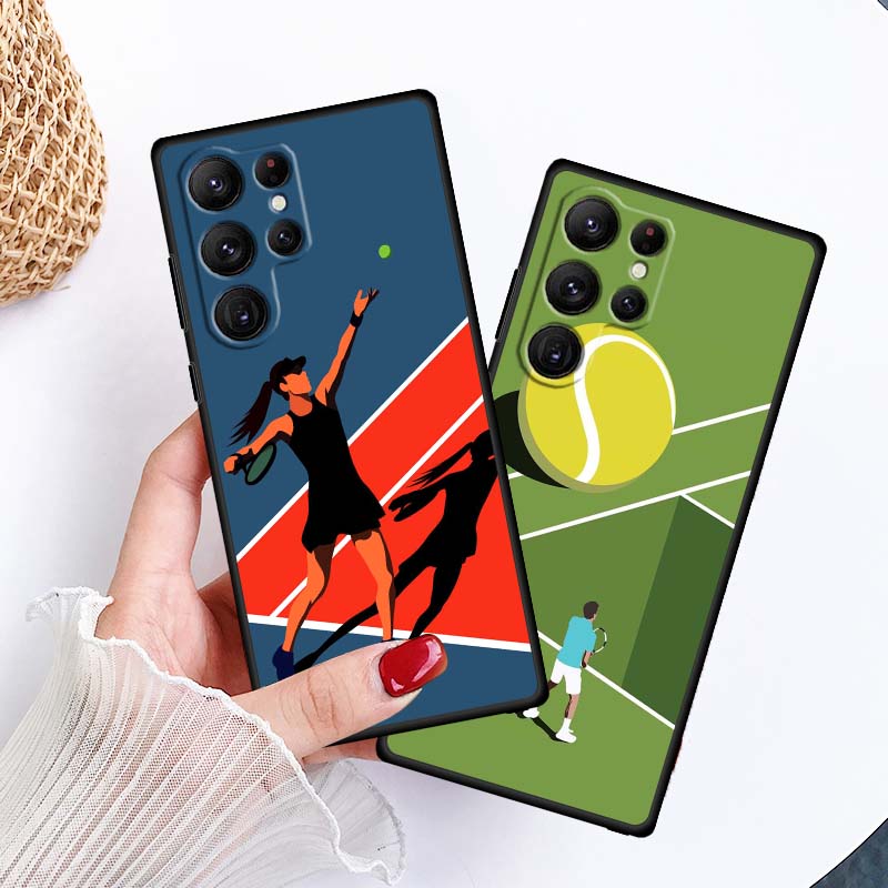 Sports Style Pattern Phone Case For Samsung Galaxy S26 S25 S24 S23 S22 S21 S20 Ultra Plus FE 5G Black Soft TPU