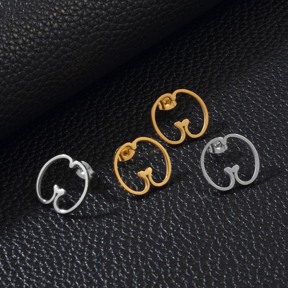 1 Para Kolczyków Wkręcanych z Mapą i Coco De Mer z Seszeli Mahe Praslin Dla Kobiet Dziewczyn Biżuteria Etniczna Ze Stali Nierdzewnej #558562