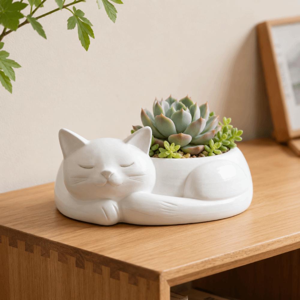 Cat Shaped Storage Tray Nordic Style Storage Holder Cute Design Desktop Ornament Entryway
