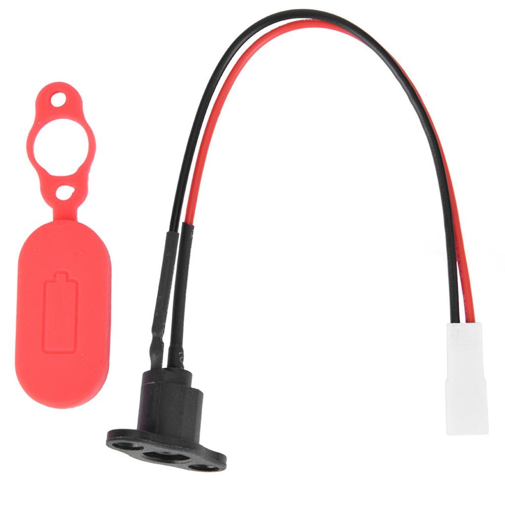 Electric Scooter Charging Port Silicone Sleeve Charging Port with Waterproof Cover for Xiaomi M365 Electric Scooter Accessory