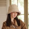 Herbst- und Winterhut Damenmode Plüsch-Bucket-Hat Warmer Plüsch-Basin-Hut Winddichter Reisehut Winddichter, dicker, warmer Hut zum Skifahren, Laufen, Radfahren