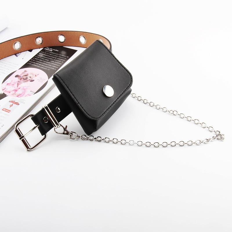 Punk Style Chain Waist Belt With Metal Buckle For Street Fashion Outfits